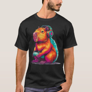 Lustige Niedliche Capybara-Gamer-Videospiel-Liebha T-Shirt