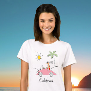 Lustige niedliche Cartoon-Dame, elegante Autos Kal T-Shirt