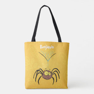 Lustige niedliche flauschige Spinne Cartoon Tasche