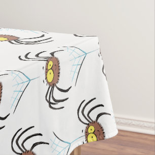 Lustige niedliche flauschige Spinne Cartoon Tischdecke