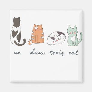 Lustige niedliche französische Katze Magnet