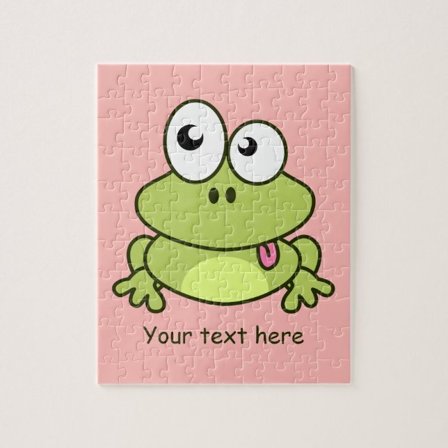 Lustige niedliche Frosch-Cartoonkinder (Vertikal)
