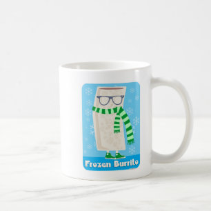 Lustige niedliche gefrorene Burrito-Cartoonfigur 2 Kaffeetasse