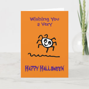 Lustige niedliche gruselige Spinne Halloween Karte