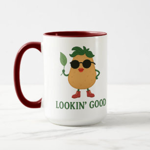 Lustige niedliche Kartoffel-Kombitasse Tasse
