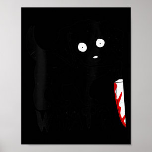Lustige niedliche Kawaii gruselige Halloween schwa Poster
