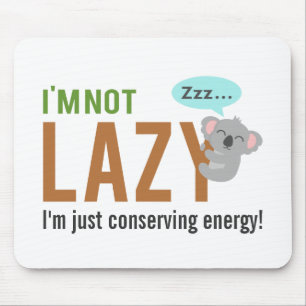 Lustige niedliche schlafende Koala-Bär Nicht faul Mousepad