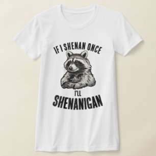 Lustige niedliche Waschbär-Tier-Streiche Humorvoll T-Shirt