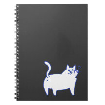 Lustige niedliche weiße Katzen-Doodle-Figur