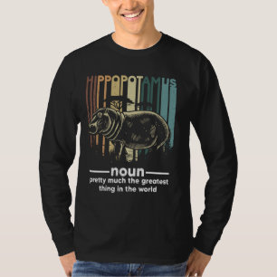 Lustige Nilpferd-Tiere Vintage Lustiges Nilpferd D T-Shirt