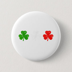 Lustige noch italienische Shamrocks St Patricks Da Button