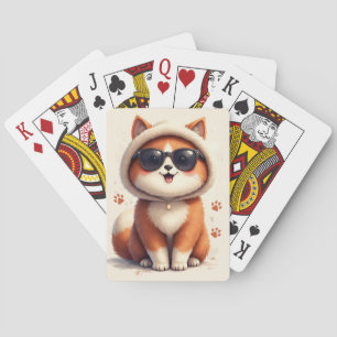 Lustige Norwegische Waldkatze Kawaii Katze Spielkarten