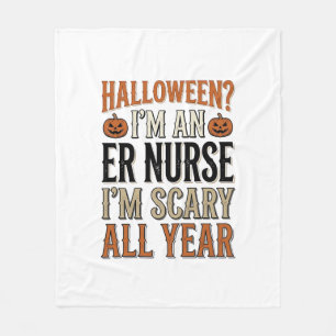 Lustige Notaufnahme Krankenschwester Halloween Gru Fleecedecke