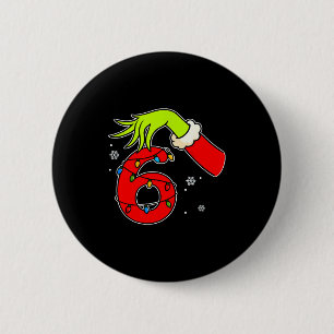 Lustige Nummer 6 Weihnachten 67 Sechs Sieben Meme Button