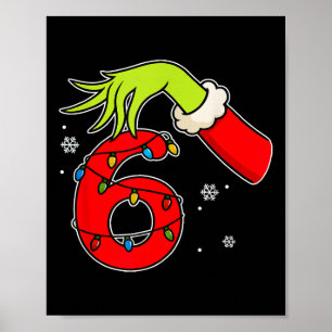 Lustige Nummer 6 Weihnachten 67 Sechs Sieben Meme Poster