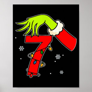 Lustige Nummer 7 Weihnachten 67 Sechs Sieben Meme Poster