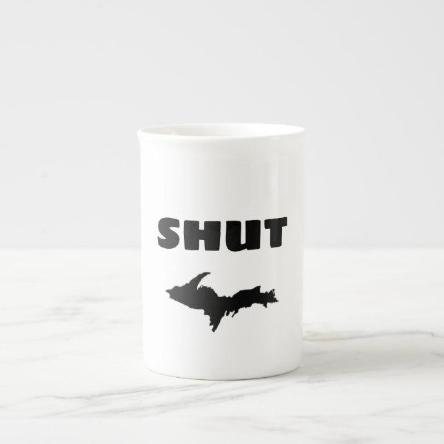 Lustige obere Halbinsel-Kaffee-Tasse Prozellantasse (Vorderseite)