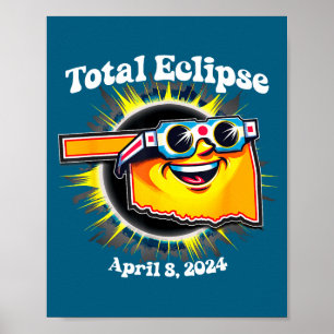 Lustige Oklahoma-Finsternisbrille Sonnenfinsternis Poster
