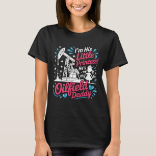 Lustige Ölbohrinsel-Tochter Ölbohrarbeiter Bohring T-Shirt