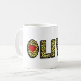 Lustige olivgrüne Herz-grüne Kaffeetasse