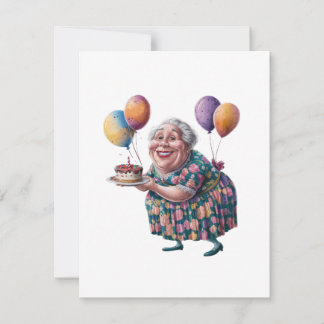 Lustige Oma Blumenkleid Geburtstags-Art Einladung