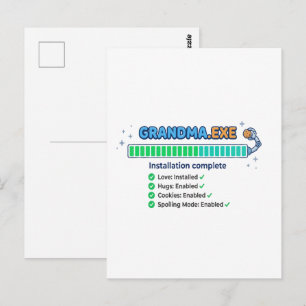 Lustige Oma-Geschenksoftware Postkarte