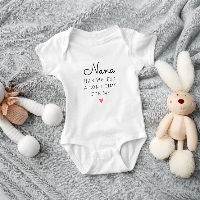 Lustige Oma hat lange gewartet Baby Strampler (Funny Grandma Has Waited a Long Time Baby Bodysuit)