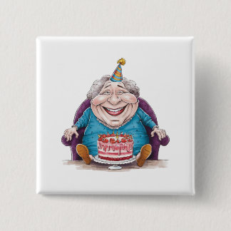 Lustige Oma Riesenkuchen & Bargeldgeschenk Button