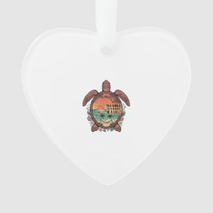 Lustige Oma Turtle Beach Vintage-Shirt Design_1 Ornament