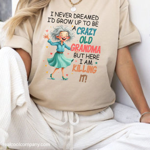 Lustige Oma, verrückt und bringt's voll auf die Re Tri-Blend Shirt