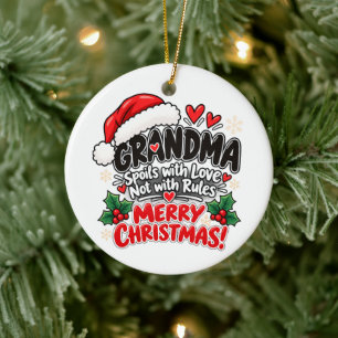 Lustige Oma Weihnachten Verwöhnt Mit Liebe Geschen Keramik Ornament