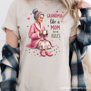 Lustige Oma wie Mama, aber keine Regeln Tri-Blend Shirt