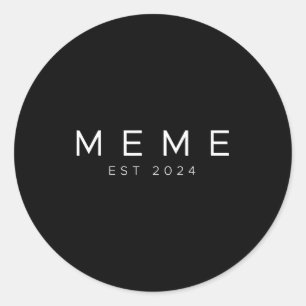 Lustige Oma wird bald Meme Est 2024 Neue Oma Runder Aufkleber