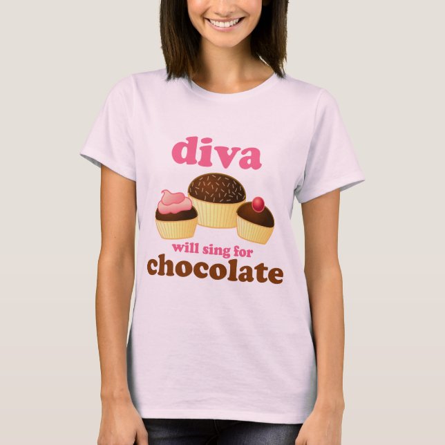 Lustige Opern-Diva T-Shirt (Vorderseite)