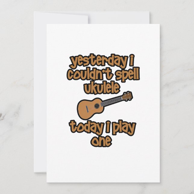 Lustige Original Ukulele Dankeskarte (Vorderseite)