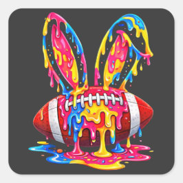 Lustige Osterhase-Eis-Drip-Geschenke für Männer Bo Quadratischer Aufkleber