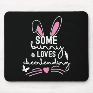 Lustige Ostern-Hasen-Ohren Cheerleading-Fan-Pun Fü Mousepad