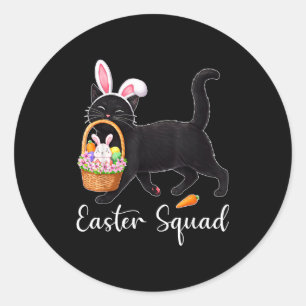 Lustige Ostern Katzen Ohren Hase Eier Frühling für Runder Aufkleber