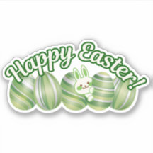 Lustige Ostern-Vinyl-Aufkleber