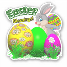 Lustige Ostern Vinyl-Aufkleber