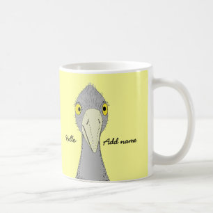 Lustige Ostrich-Tassen addieren Namen Kaffeetasse