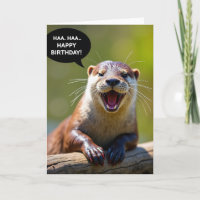 Lustige Otter-Geburtstagskarte