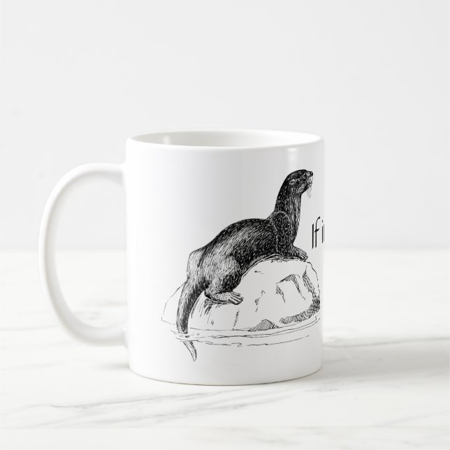 Lustige Otter-Tasse Kaffeetasse (Links)