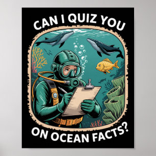 Lustige Ozean-Quiz-Antwort für Wissenschaftsfreund Poster