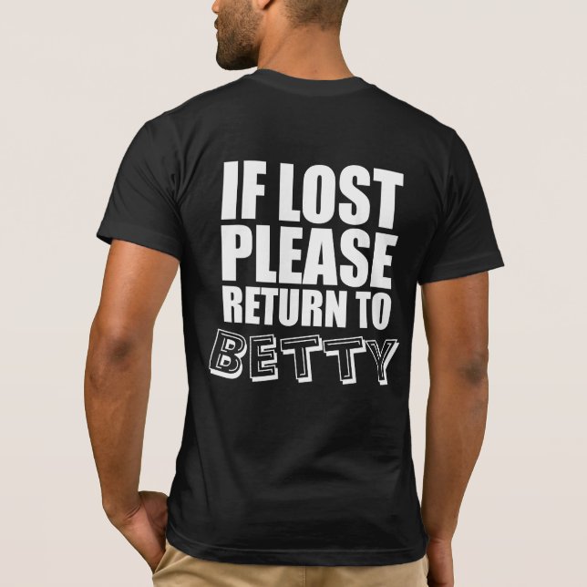 Lustige Paar-Shirts personalisiert T-Shirt (Rückseite)