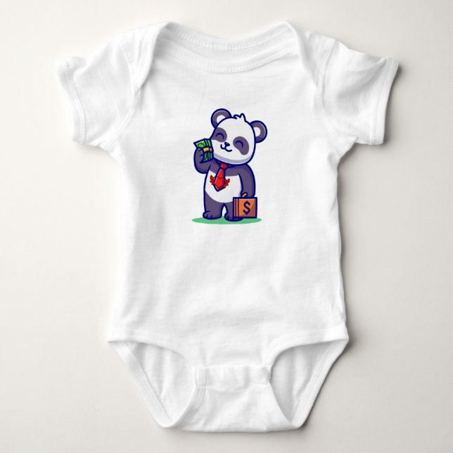 lustige Panda-Liebe für Kinder Baby Strampler (Vorderseite)