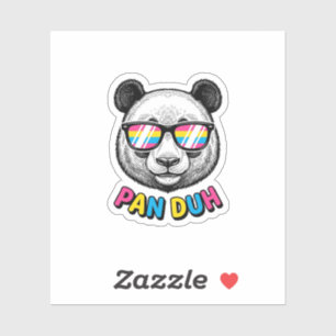 Lustige Panda-Sonnenbrille Vintage-Gravur-Shirt De Aufkleber