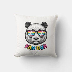 Lustige Panda-Sonnenbrille Vintage-Gravur-Shirt De Kissen