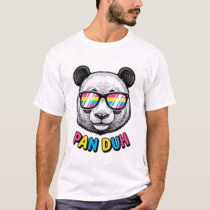 Lustige Panda-Sonnenbrille Vintage-Gravur-Shirt De T-Shirt
