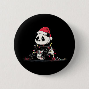 Lustige Panda-Weihnachtsgrafiken Tierliebhaber Lic Button